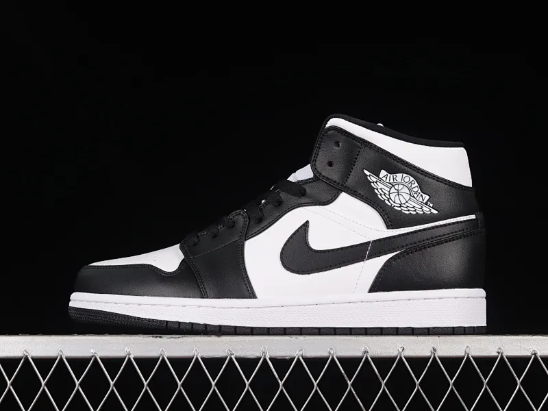 All Categories Air Jordan Jordan Series Basketball Shoes Air Jordan 1 Mid Air Jordan 1 Mid "Panda" AJ1 Joe 1 Black and White Panda Zhongbang Basketball Shoes DV0991-101
